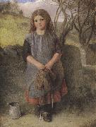 Alexander Davis cooper The Little Milkmaid (mk37) Norge oil painting reproduction